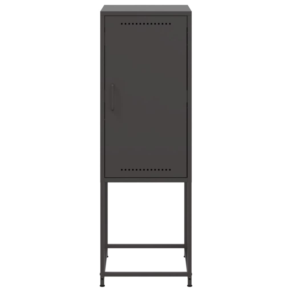 Buffet haut noir 36x39x123 cm en acier