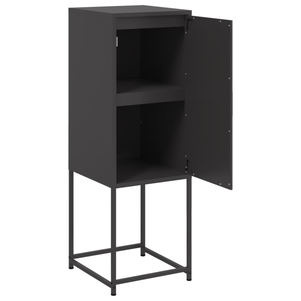 Buffet haut noir 36x39x123 cm en acier