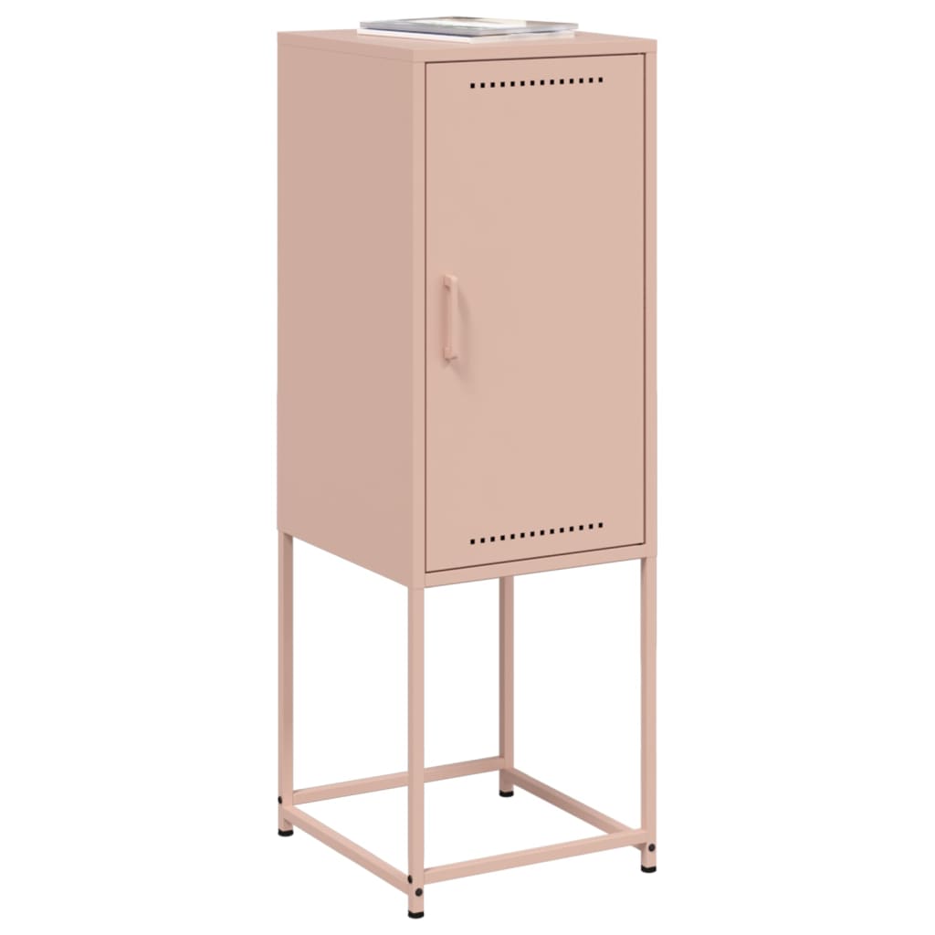 Buffet haut rose 36x39x107 cm en acier