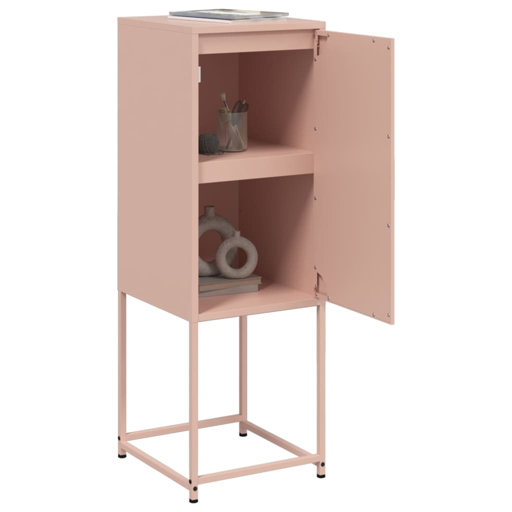 Buffet haut rose 36x39x107 cm en acier