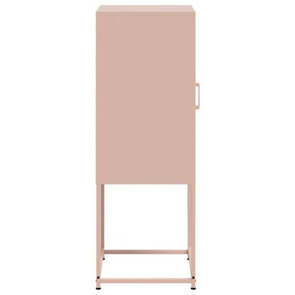 Buffet haut rose 36x39x107 cm en acier