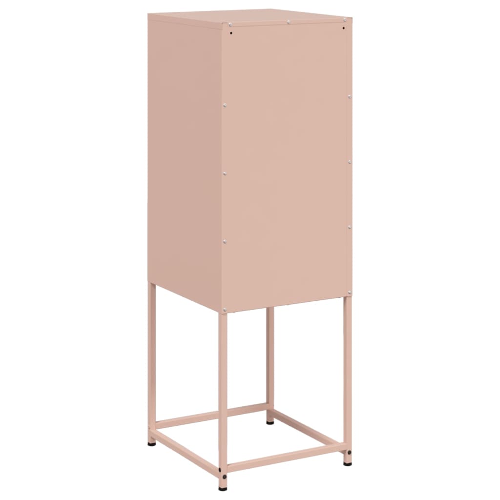 Buffet haut rose 36x39x107 cm en acier