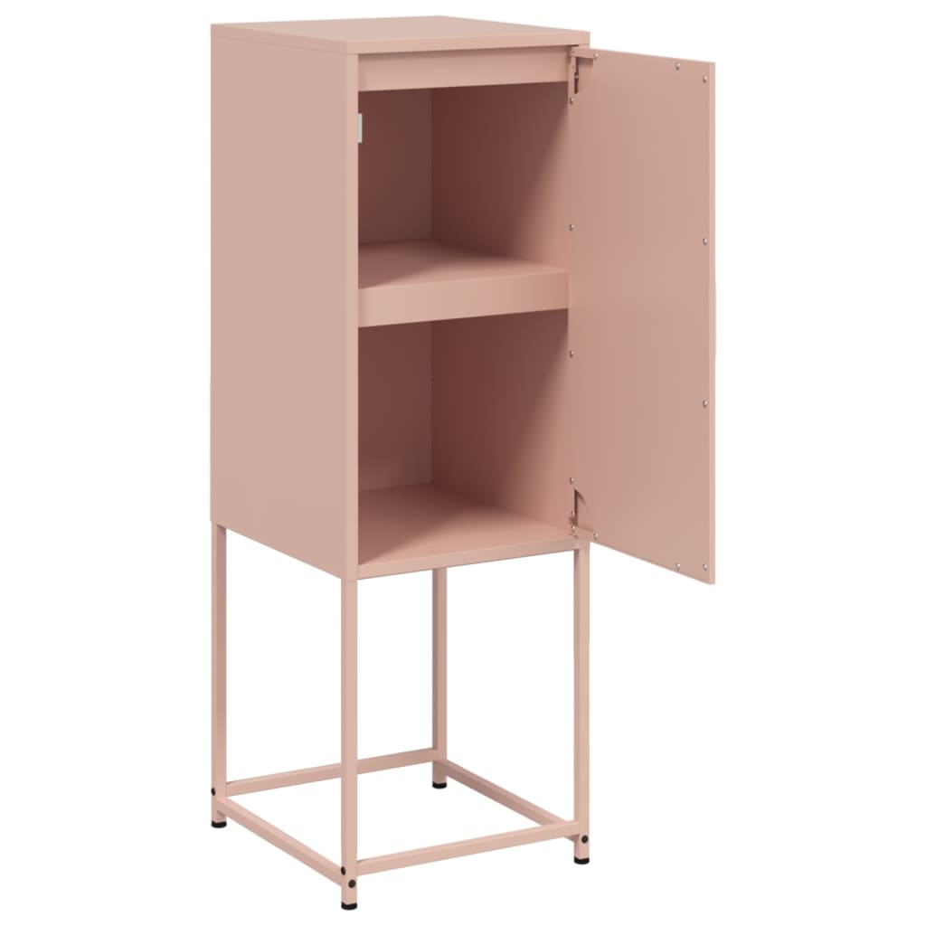 Buffet haut rose 36x39x107 cm en acier