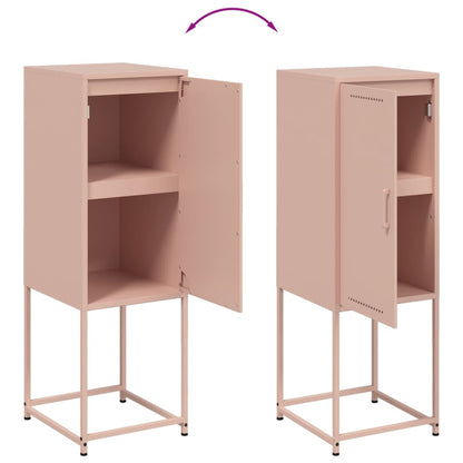 Buffet haut rose 36x39x107 cm en acier