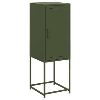 Buffet haut vert olive 36x39x107 cm en acier