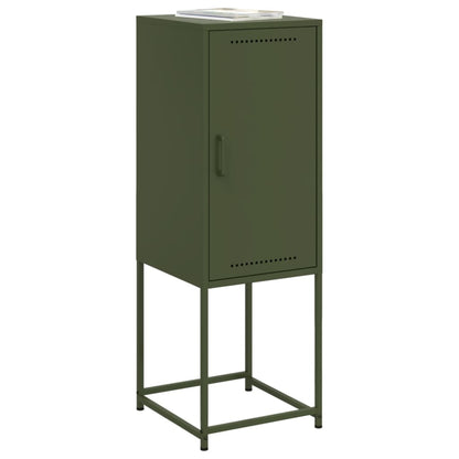 Buffet haut vert olive 36x39x107 cm en acier