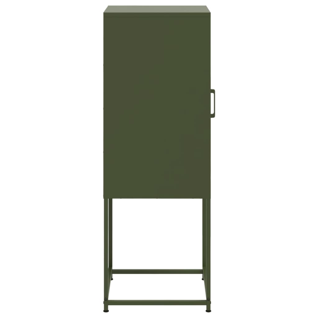 Buffet haut vert olive 36x39x107 cm en acier