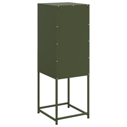 Buffet haut vert olive 36x39x107 cm en acier