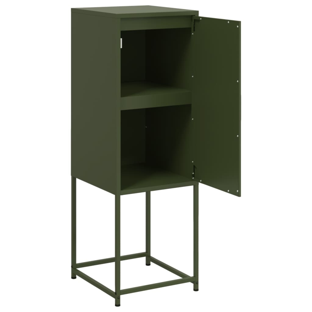 Buffet haut vert olive 36x39x107 cm en acier