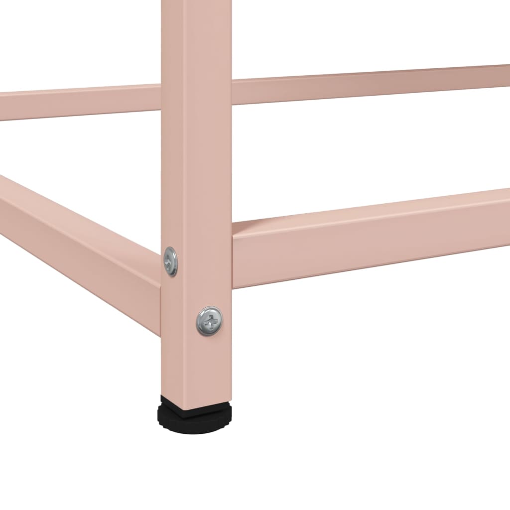 Buffet haut rose 100,5x39x107 cm en acier