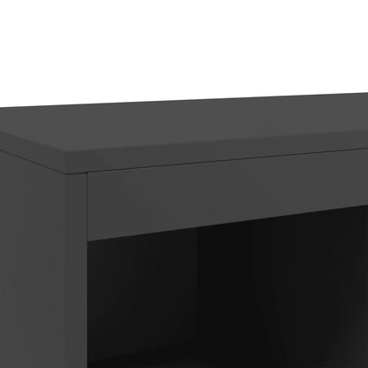 Highboard Schwarz 68,5x39x111,5 cm Kaltgewalzter Stahl