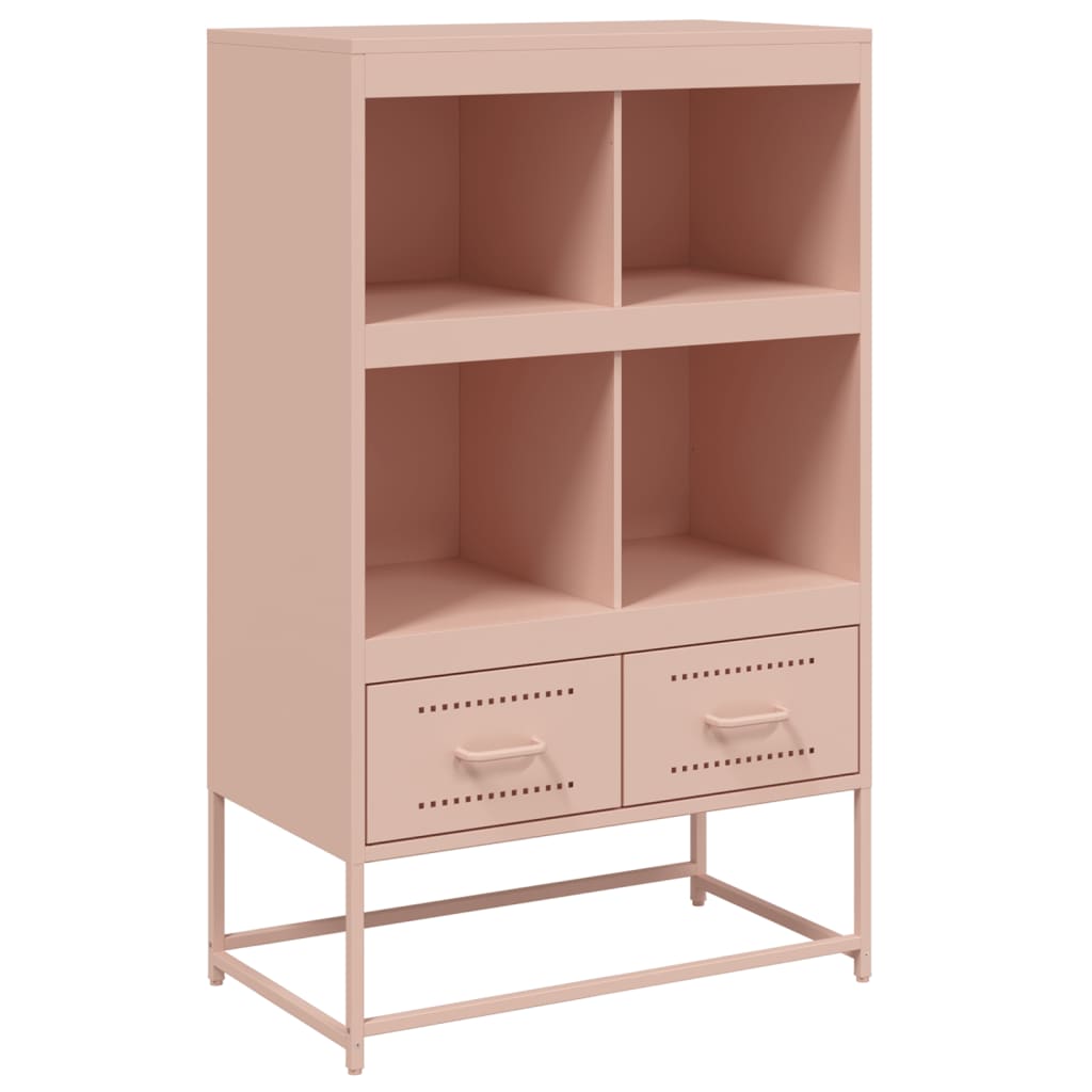 Highboard Rosa 68,5x39x111,5 cm Kaltgewalzter Stahl