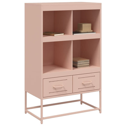 Highboard Rosa 68,5x39x111,5 cm Kaltgewalzter Stahl