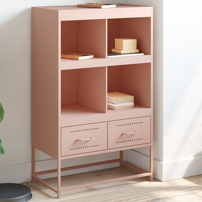 Highboard Rosa 68,5x39x111,5 cm Kaltgewalzter Stahl