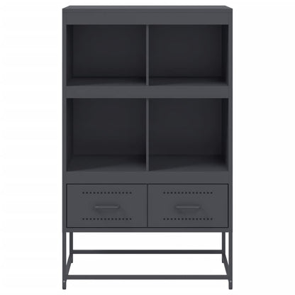 Highboard Anthrazit 68,5x39x111,5 cm Kaltgewalzter Stahl