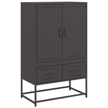 Buffet haut Noir 68x39x111,5 cm Acier laminé à froid