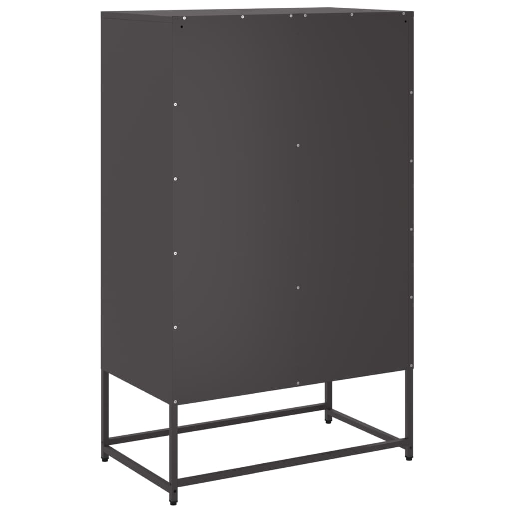 Buffet haut Noir 68x39x111,5 cm Acier laminé à froid