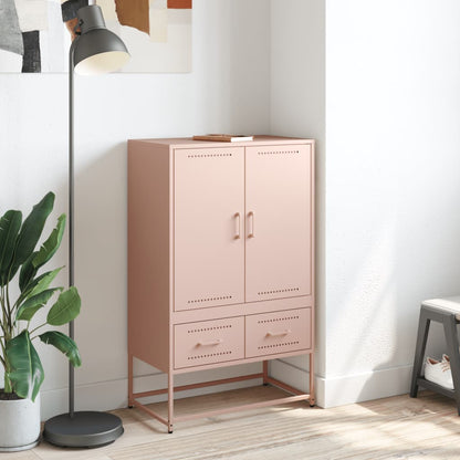 Buffet haut Rose 68x39x111,5 cm Acier laminé à froid