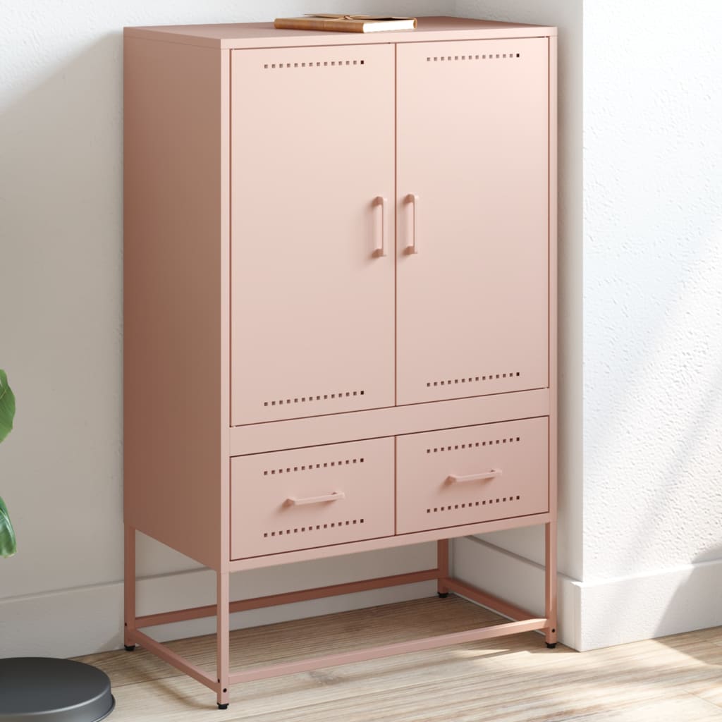 Buffet haut Rose 68x39x111,5 cm Acier laminé à froid