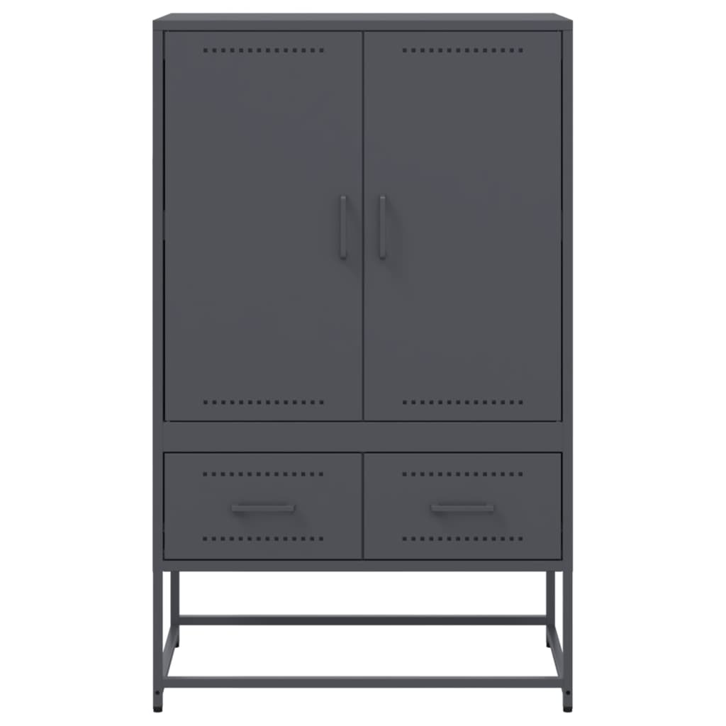 Highboard Anthrazit 68x39x111,5 cm Kaltgewalzter Stahl