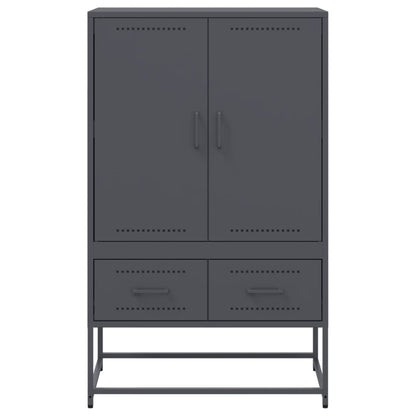 Highboard Anthrazit 68x39x111,5 cm Kaltgewalzter Stahl