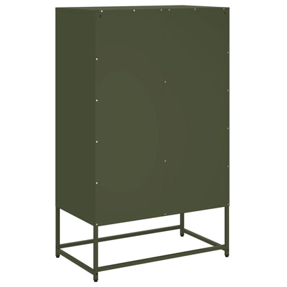 Buffet haut vert olive 68x39x111,5 cm Acier laminé à froid