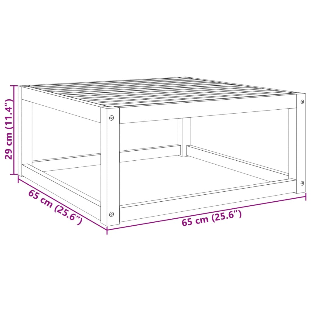 Garten-Couchtisch 65x65x29 cm Massivholz Akazie