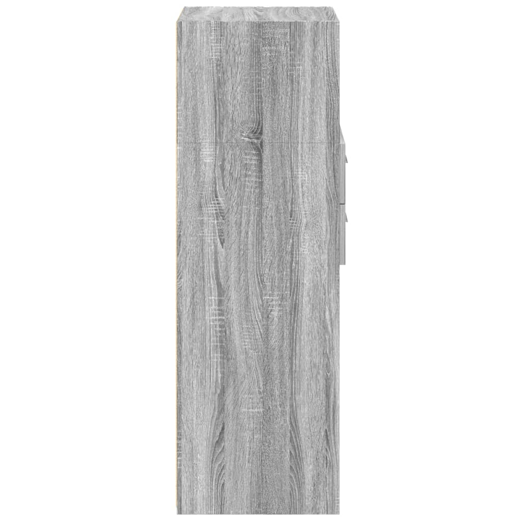 Highboard Grau Sonoma 30x42,5x124 cm Holzwerkstoff