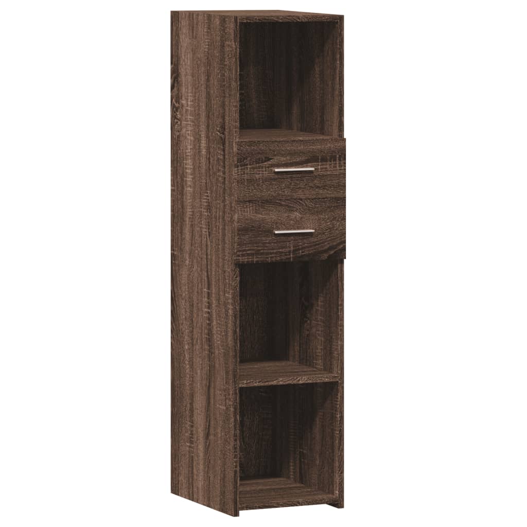 Highboard Braun Eichen-Optik 30x42,5x124 cm Holzwerkstoff