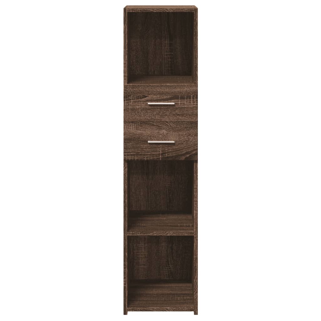 Highboard Braun Eichen-Optik 30x42,5x124 cm Holzwerkstoff