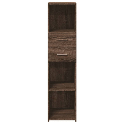 Highboard Braun Eichen-Optik 30x42,5x124 cm Holzwerkstoff