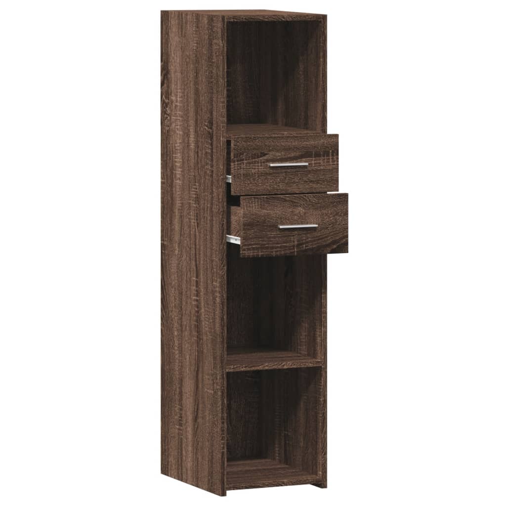 Highboard Braun Eichen-Optik 30x42,5x124 cm Holzwerkstoff