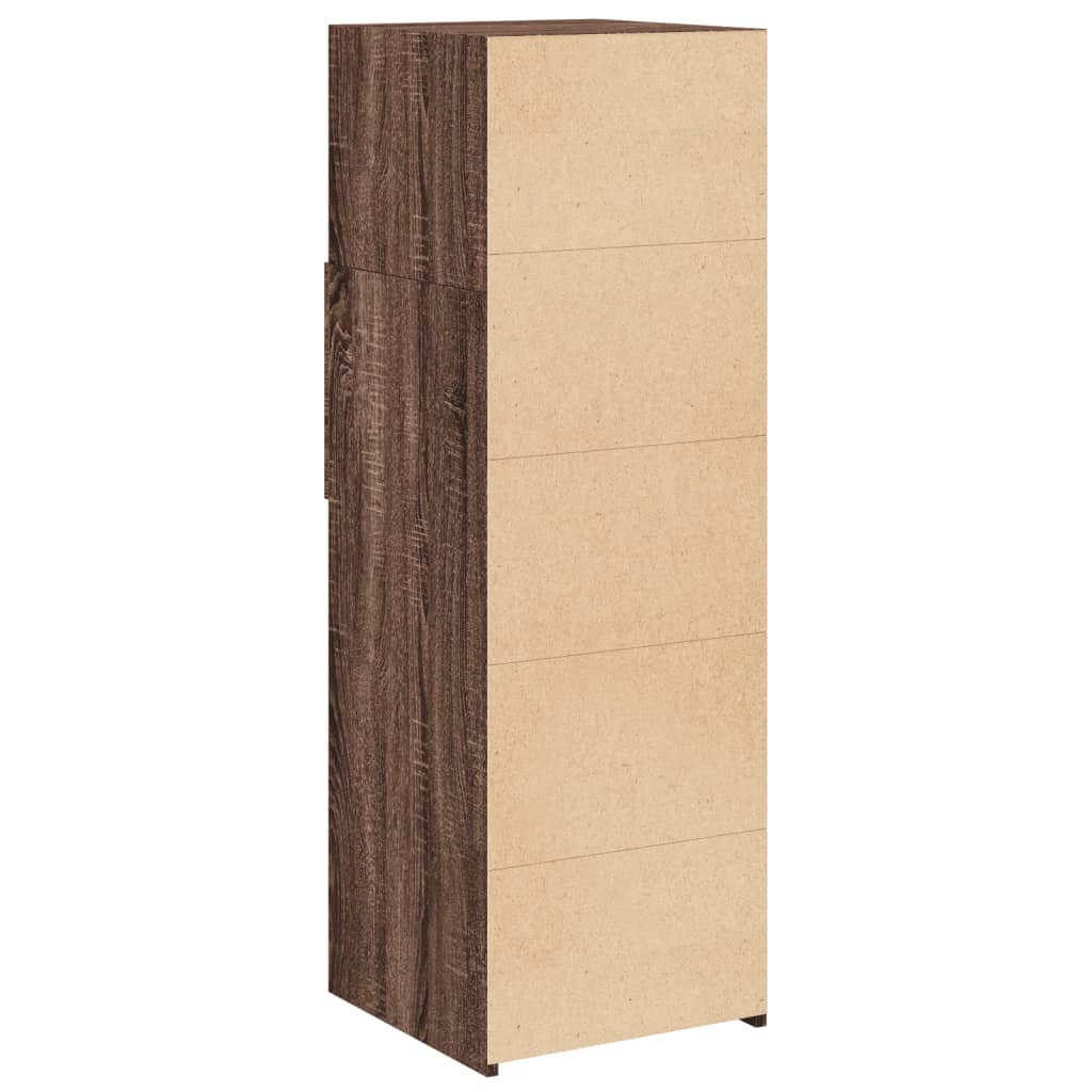 Highboard Braun Eichen-Optik 40x42,5x124 cm Holzwerkstoff