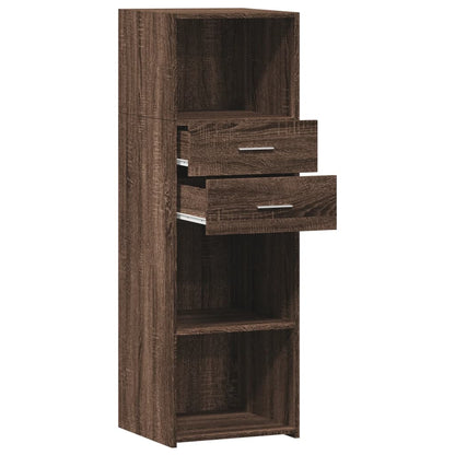 Highboard Braun Eichen-Optik 40x42,5x124 cm Holzwerkstoff