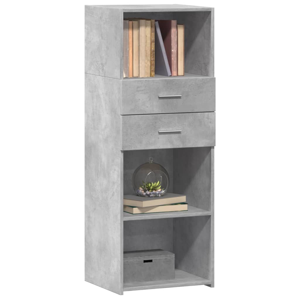 Highboard Betongrau 45x42,5x124 cm Holzwerkstoff