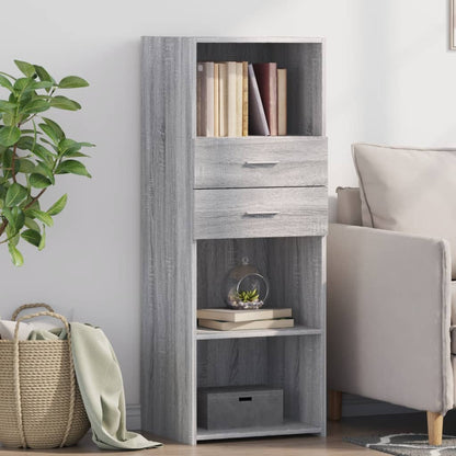 Highboard Grau Sonoma 45x42,5x124 cm Holzwerkstoff