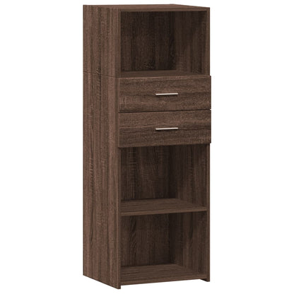 Highboard Braun Eichen-Optik 45x42,5x124 cm Holzwerkstoff