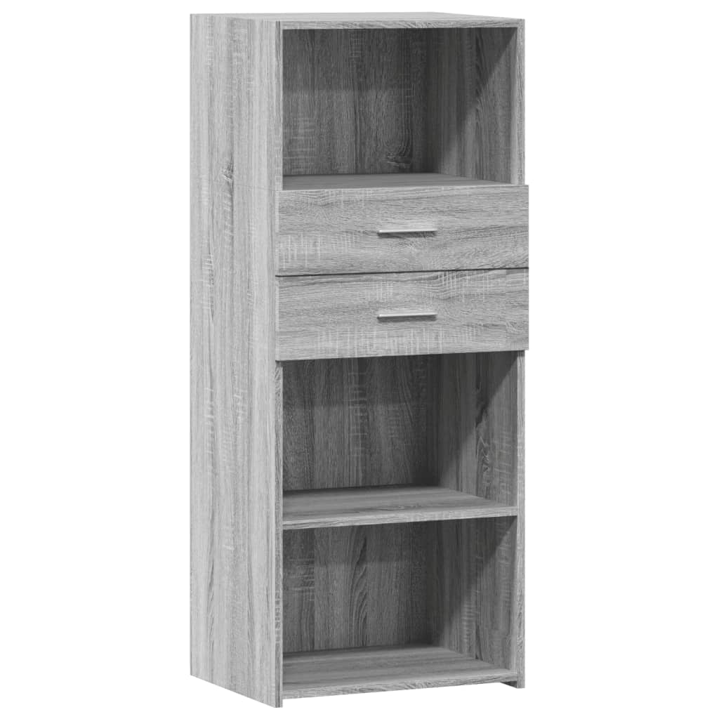 Buffet haut gris Sonoma 50x42,5x124 cm en bois