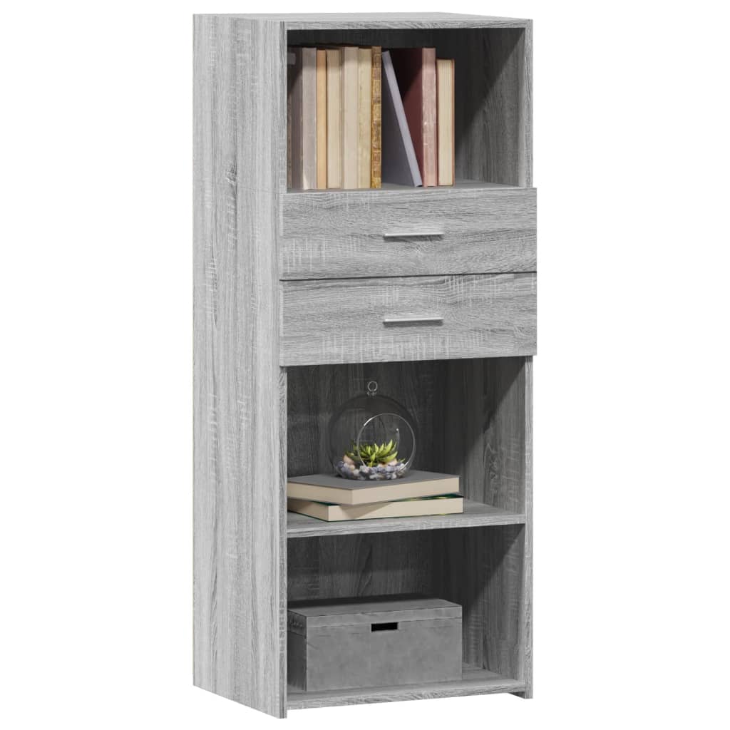 Buffet haut gris Sonoma 50x42,5x124 cm en bois