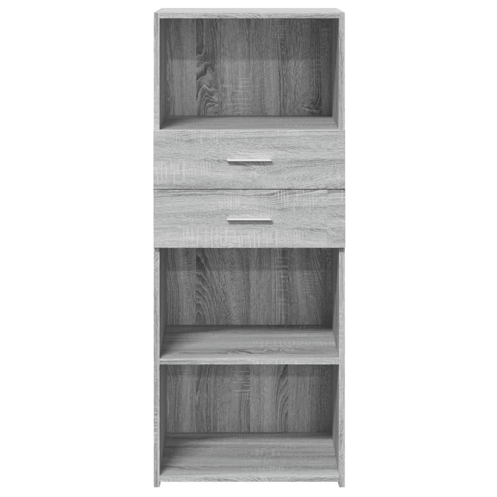 Buffet haut gris Sonoma 50x42,5x124 cm en bois