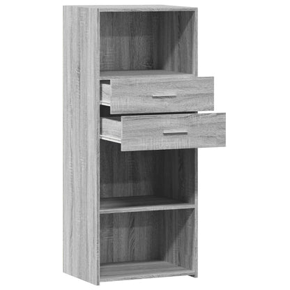 Buffet haut gris Sonoma 50x42,5x124 cm en bois