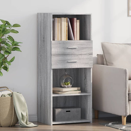 Buffet haut gris Sonoma 50x42,5x124 cm en bois