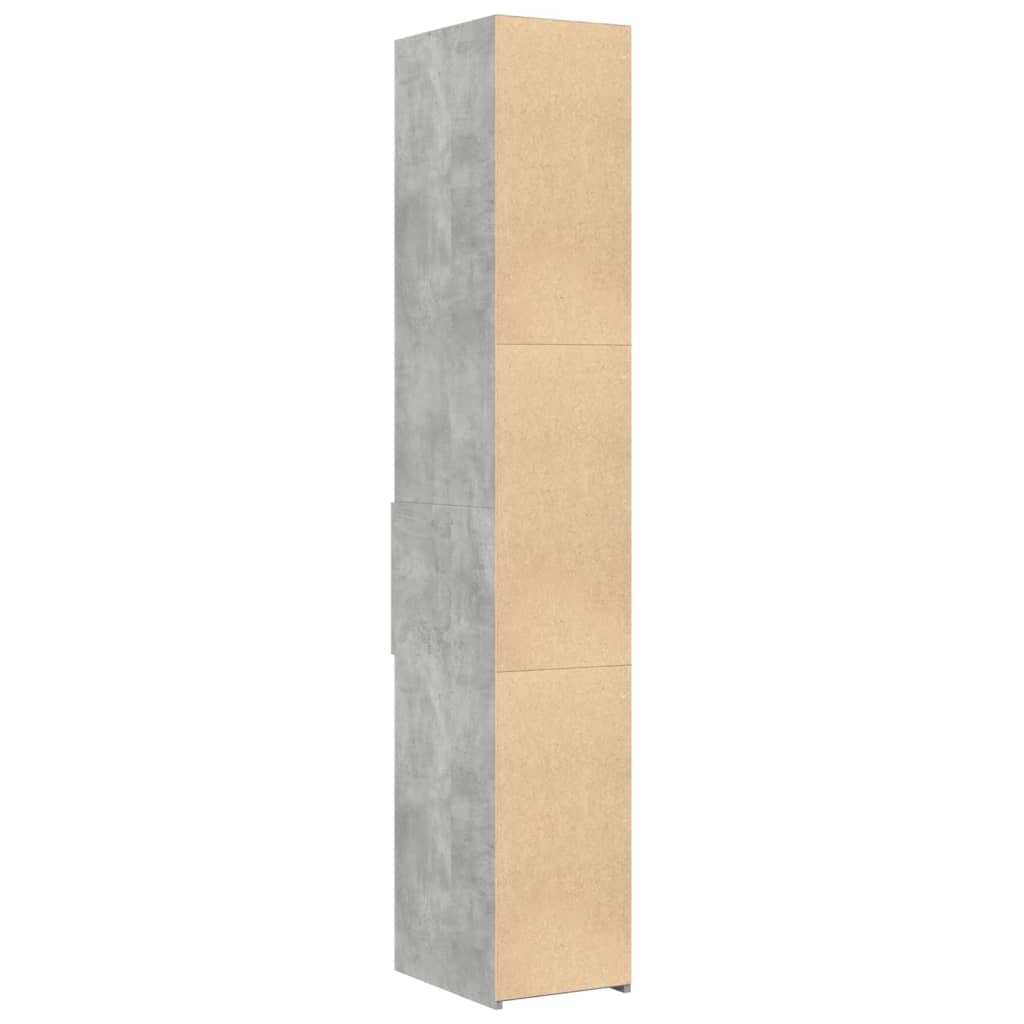 Buffet gris béton 30x42,5x185 cm en bois