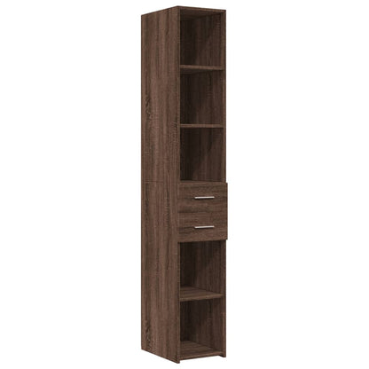 Highboard Braun Eichen-Optik 30x42,5x185 cm Holzwerkstoff