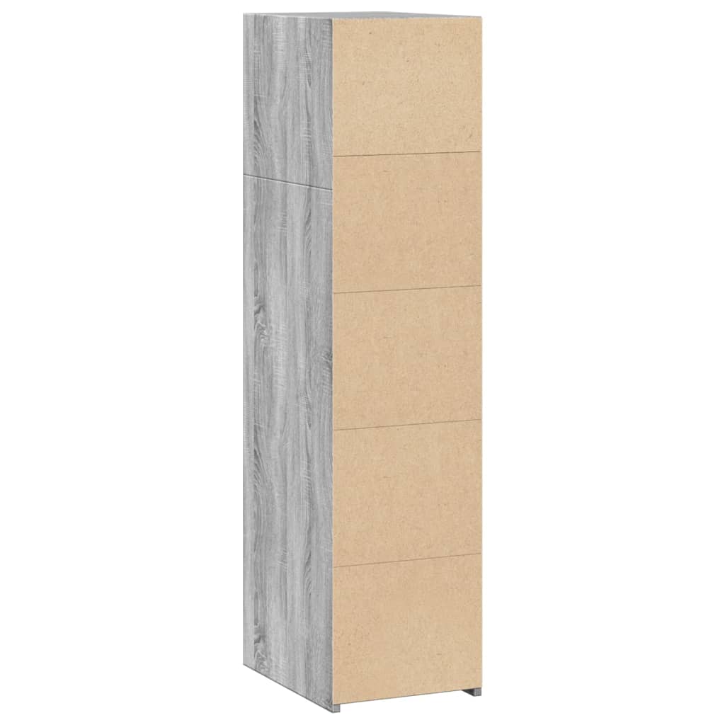 Highboard Grau Sonoma 30x41x124 cm Holzwerkstoff