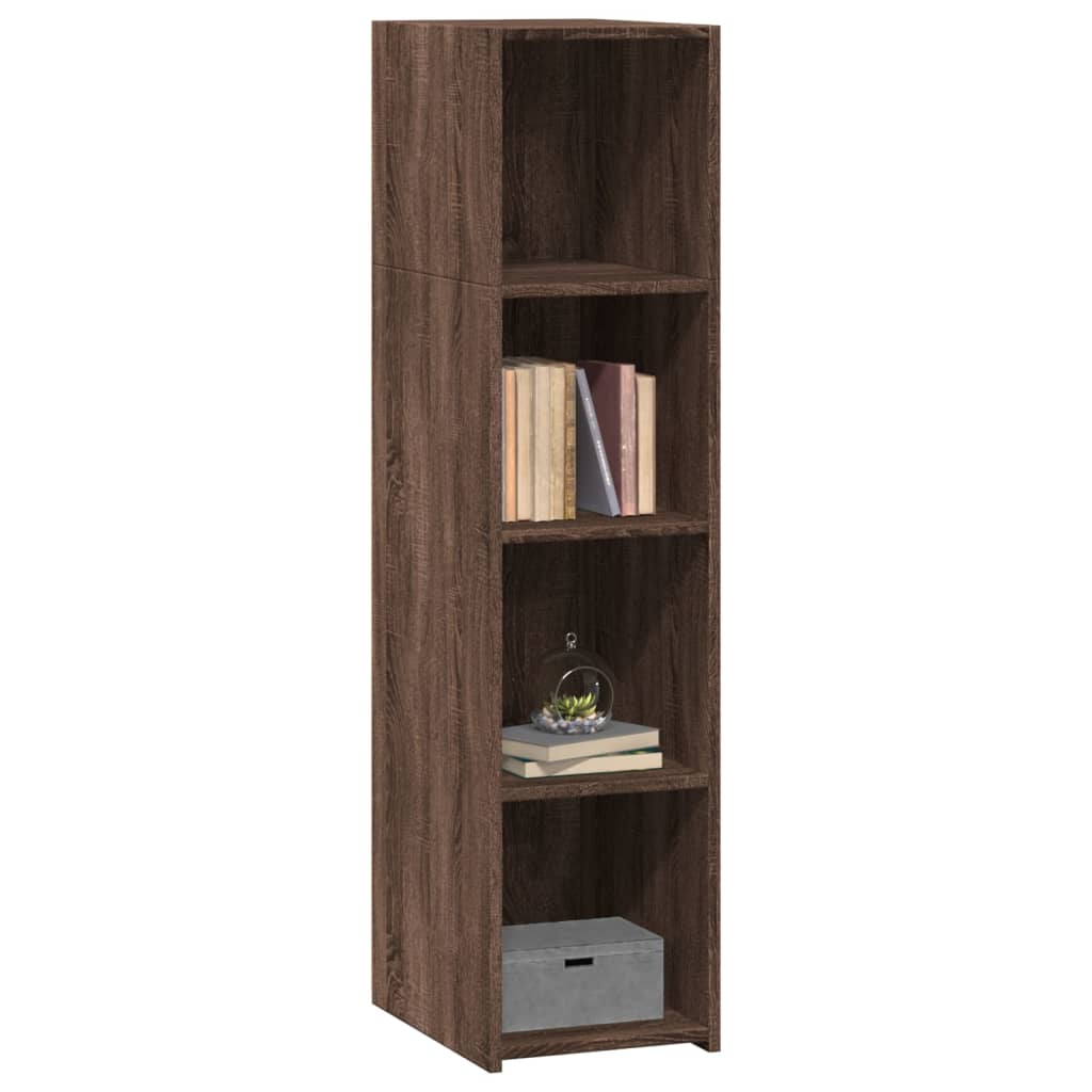 Highboard Braun Eichen-Optik 30x41x124 cm Holzwerkstoff