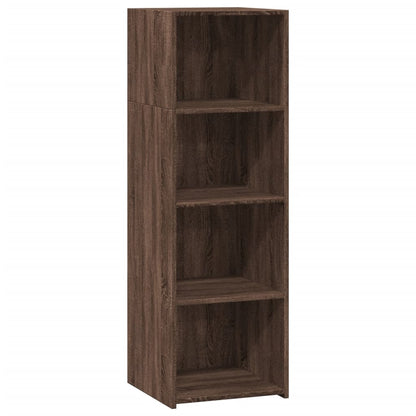 Buffet haut aspect chêne marron 40x41x124 cm matériau bois