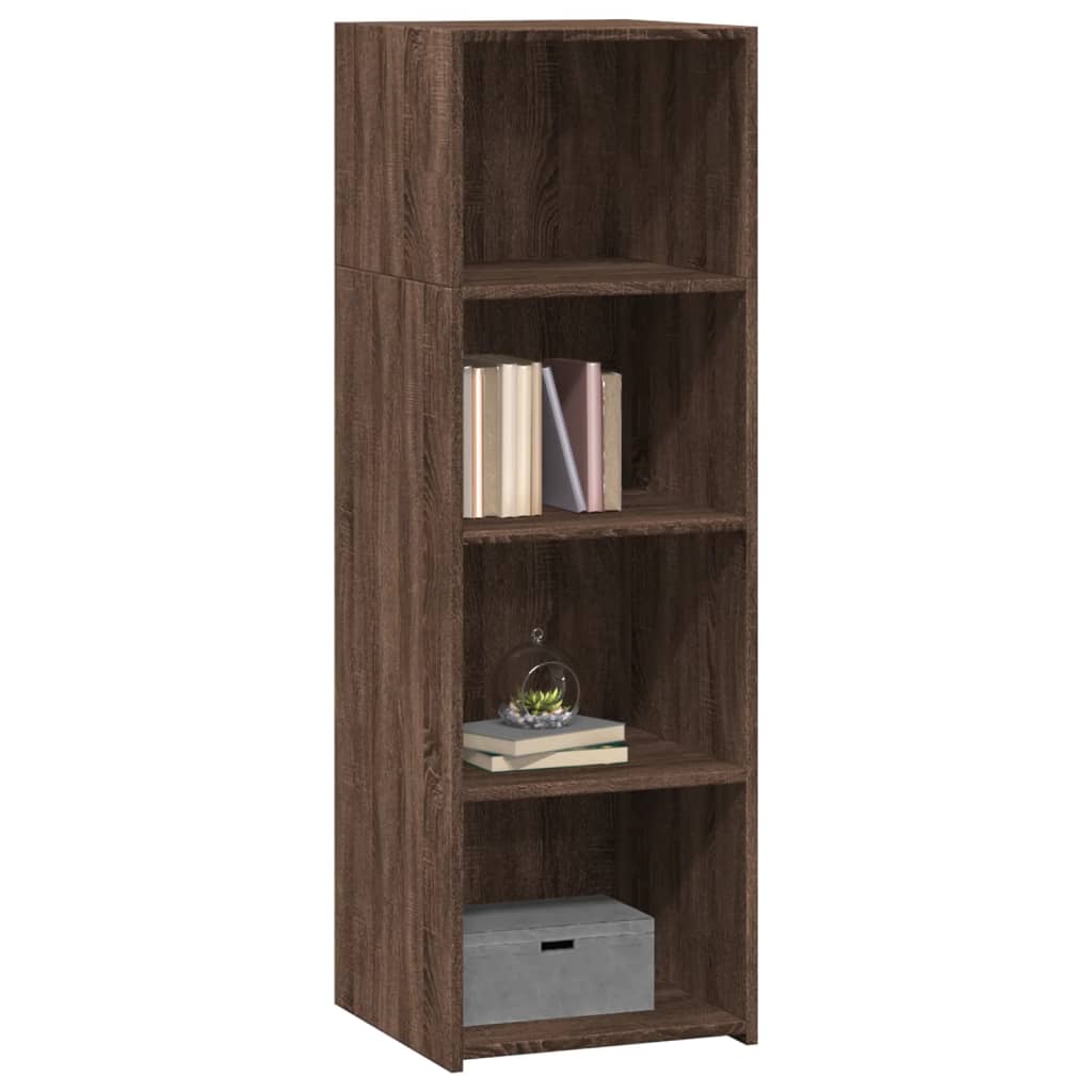 Buffet haut aspect chêne marron 40x41x124 cm matériau bois