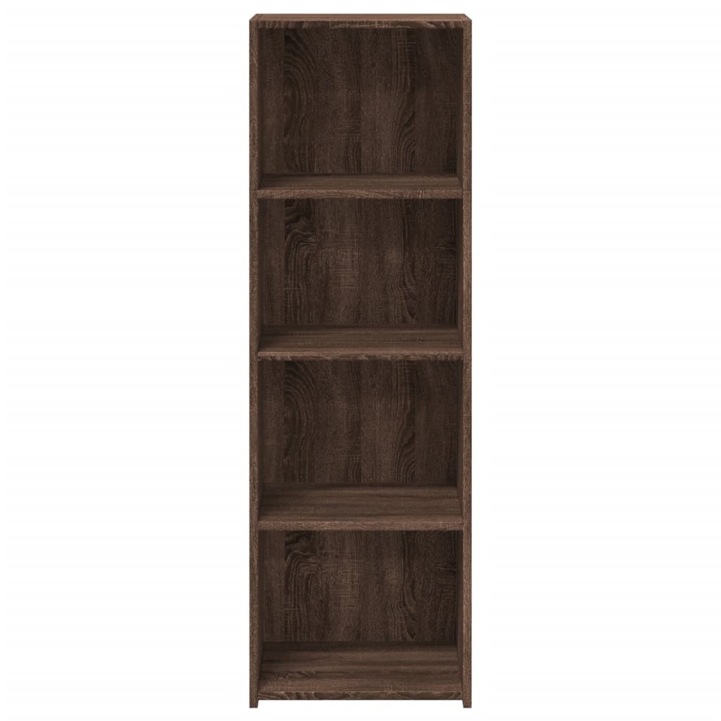 Buffet haut aspect chêne marron 40x41x124 cm matériau bois