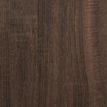 Buffet haut aspect chêne marron 40x41x124 cm matériau bois